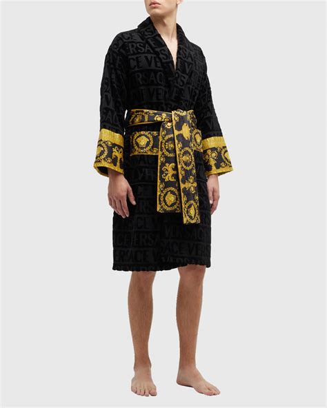 versace bathrobe ad|versace unisex barocco sleeve robe.